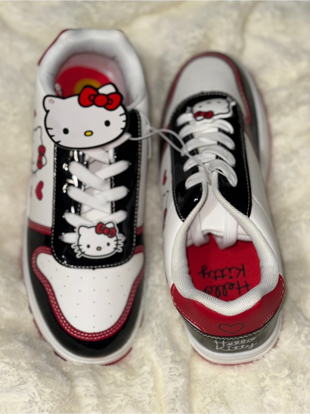 Hello Kitty Kids Red, White & Black Fashion Sneakers